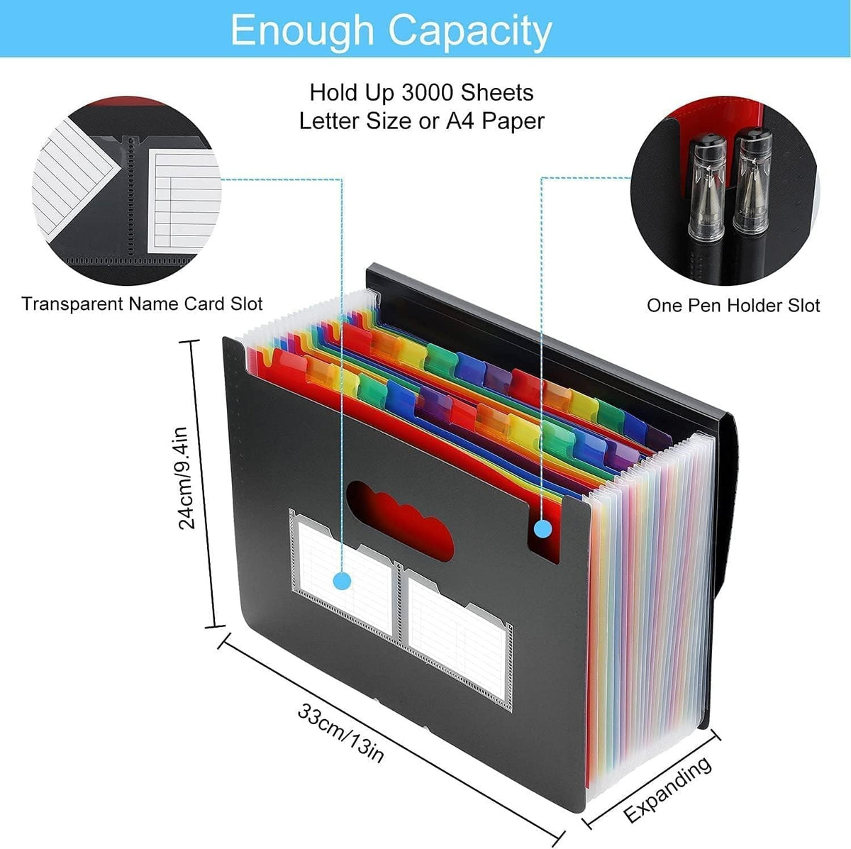 A4 Expanding File Organiser Paper 25 Pocket Expanding A4 Box Document Folder