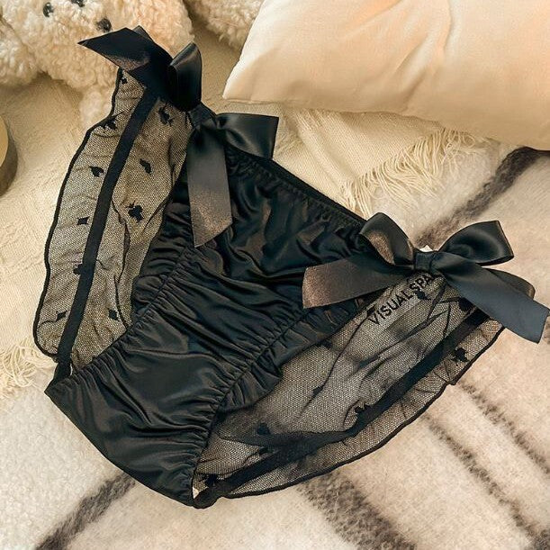 5 Pack Sexy Womens Satin Knicker Panties See Through Sheer Underwear Lingeries