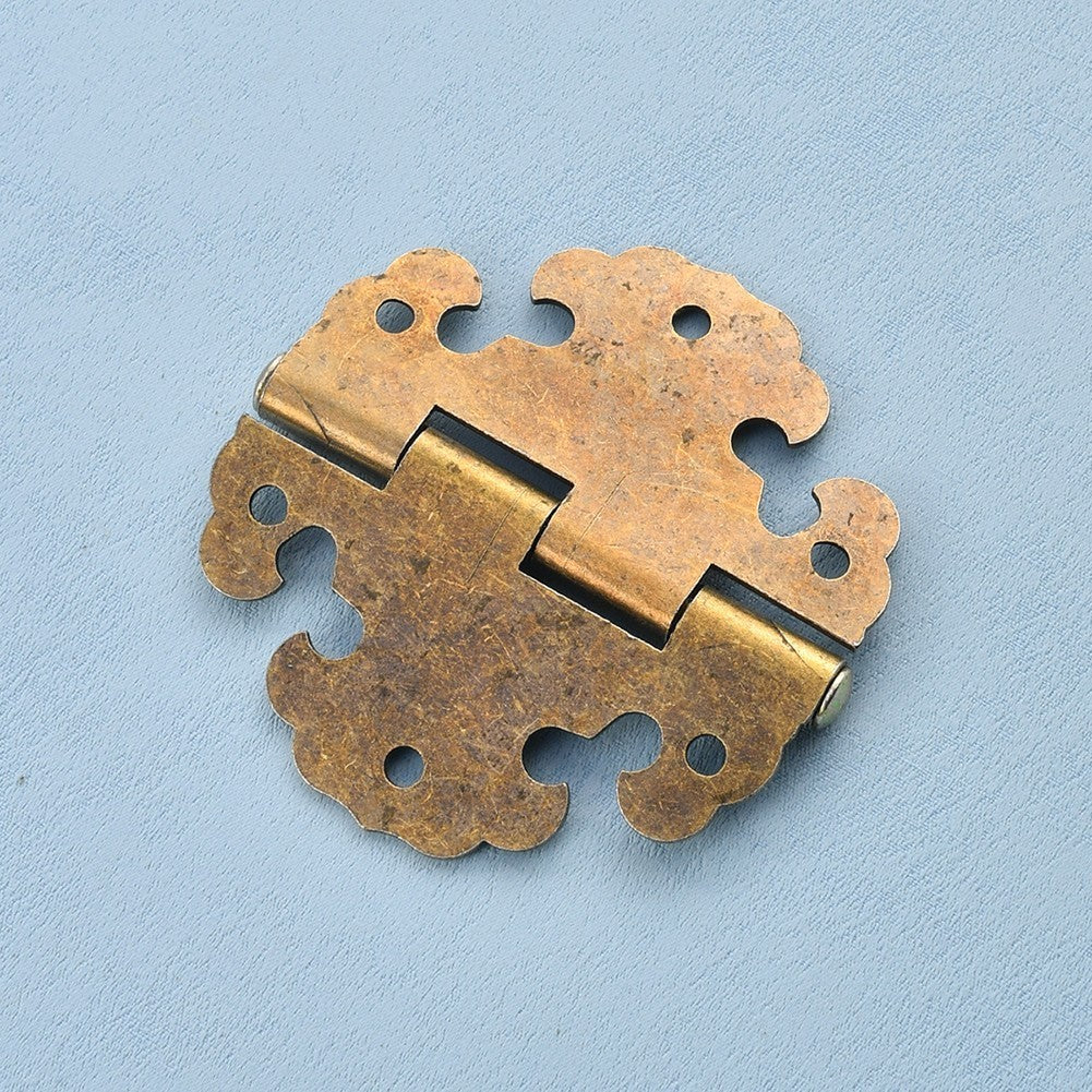 4 Pieces of Rustic Decorative Hinges for Wooden Doors and Cabinet Applications