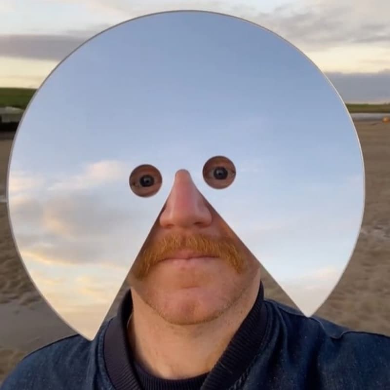 2026 Head-mounted Mirror Surreal Art Wearable Art Freddie Yauner MIRROR MASK New