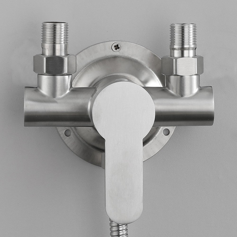 Wall Mounted Shower Mixer Tap Bathroom Single Lever Cold Hot Water Faucet UK