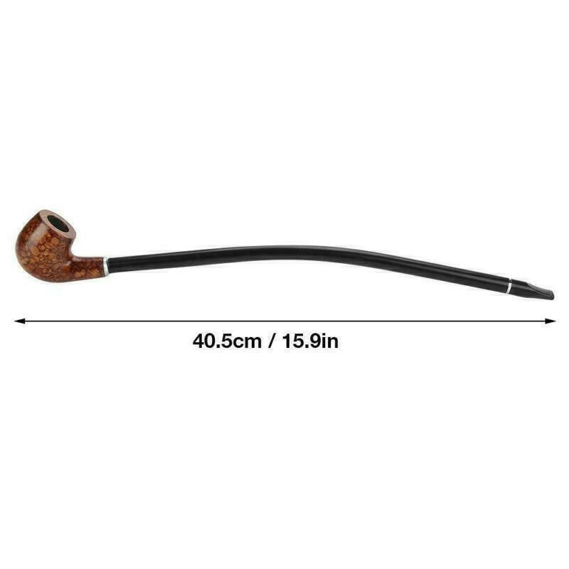 Wooden Tobacco Smoking Pipe Churchwarden Long Handle Pipe Men's Gift