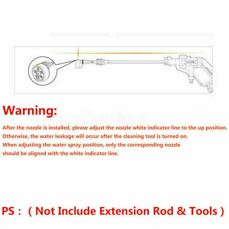 Multi-Function Nozzle For WORX Hydroshot Power WG629 WU629 WG630 Cleaner Tools