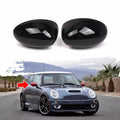 For MINI Cooper R52 R50 R53 Side Mirror Cover Door Wing Mirror Cap Glossy Black