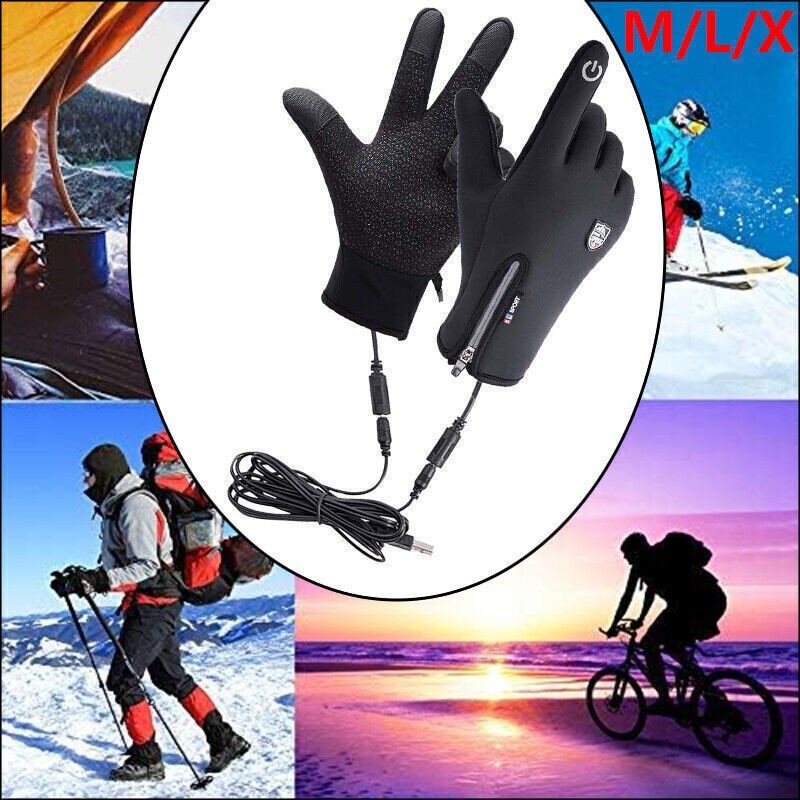 Electric Heated Gloves USB Insulated Warm Thermal Gloves Winter Unchargeable