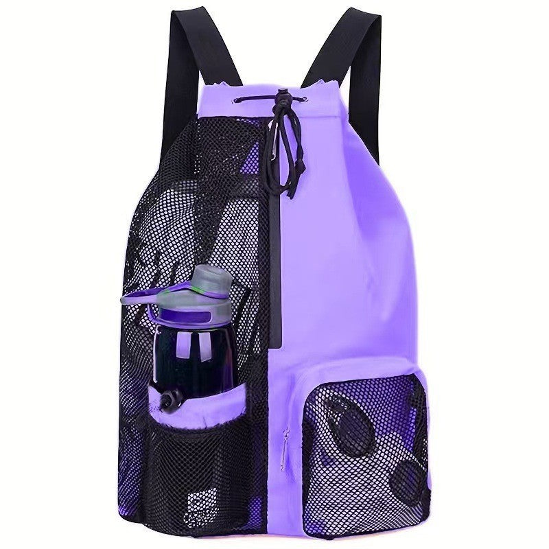 Swimming Bag Ventilated Mesh Backpack Tote w/Wet Dry Pockets Pool Gym Sports UK