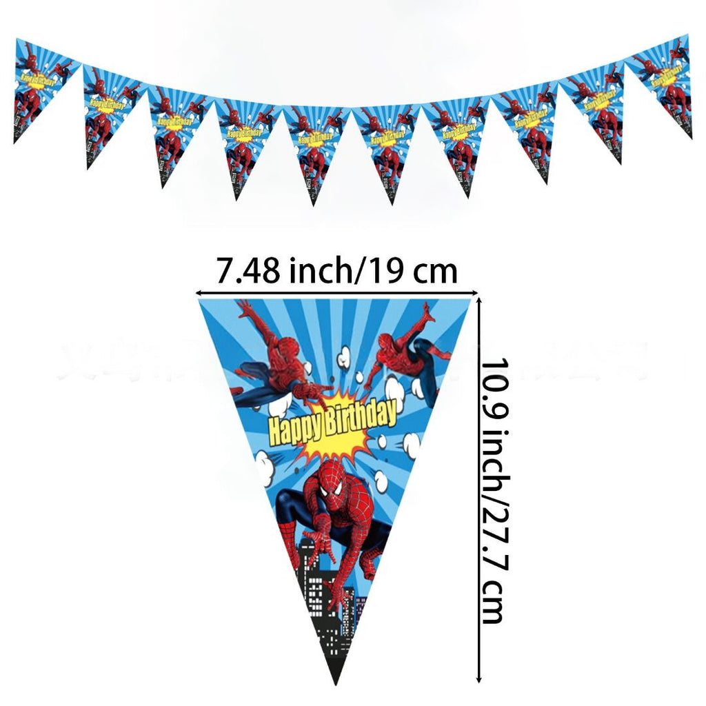 Spider Man Birthday Decorations Boys Party Tableware Plates Balloons Banner Set