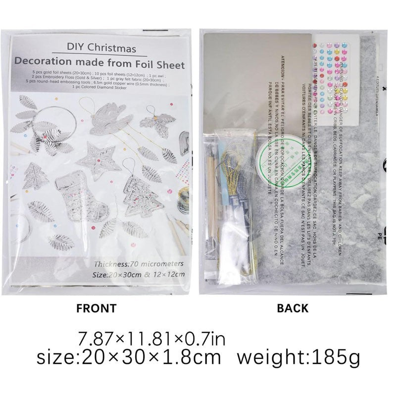 Aluminum Foil Craft - Decorative Foil Embossing Kit | Shiny Gold Glitter Effect