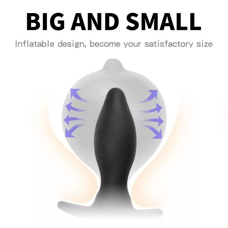 Pair of Inflatable Anal Enema Silicone Vaginal Dilator Pump Cleaner