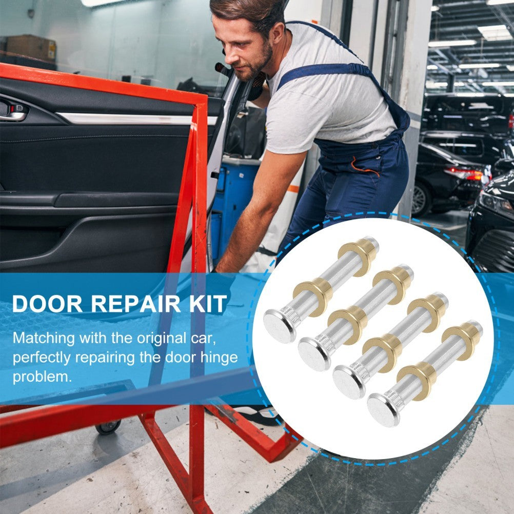4pcs Car Door Hinge Pin Repair Kit Auto Door Hinge Replacement Set