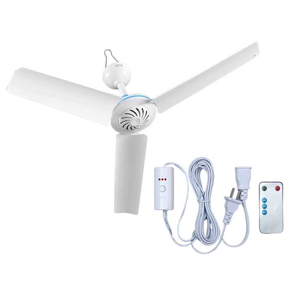 Quiet Remote Control 3 Blade Ceiling Fan Household Mini Fan