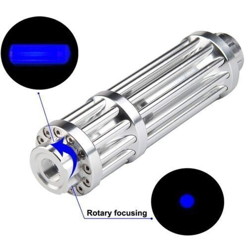 <1MW Laser Pointer Beam Light Powerful Blue Laser 500 Km Aluminum box set