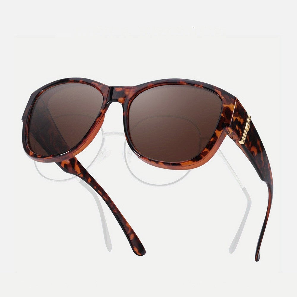 Polarized Large-frame Wraparound Sunglasses For Women