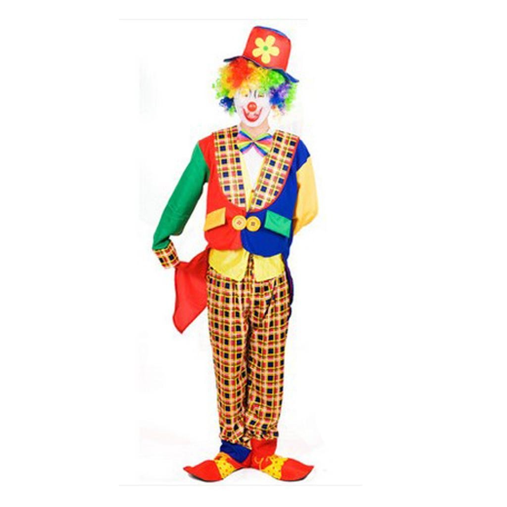 Adult Clothes Clown Costume Colorful Fancy Dress -  Clown Outfit Party