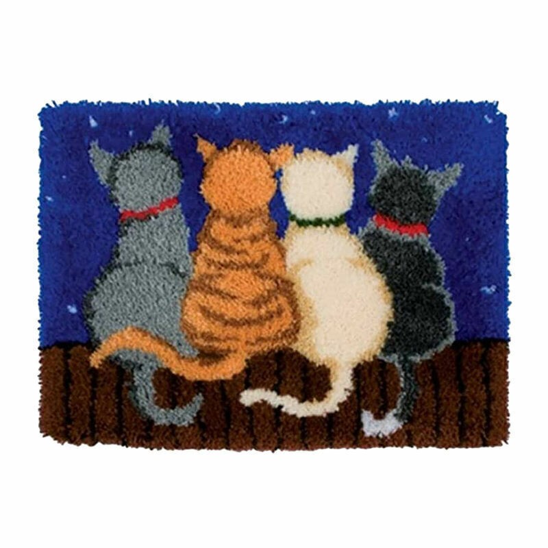 DIY Latch Hook Rug Making Kit, Fun Craft Activity for Kids, Parents & Beginners