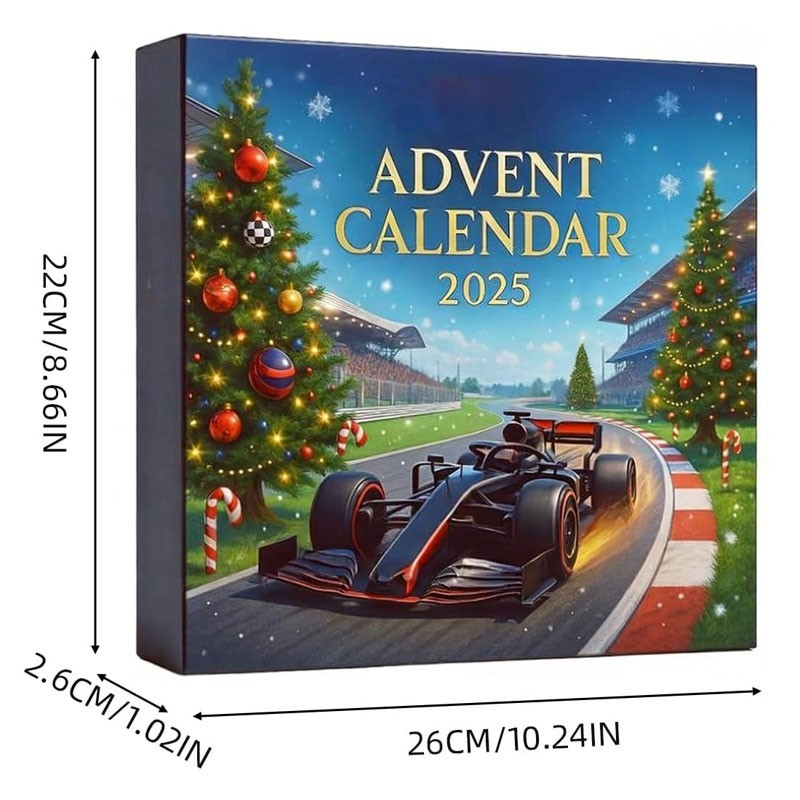 F1 Team 2026 Christmas Advent Calendar, 24-Day Countdown,2D Racing Team Ornament