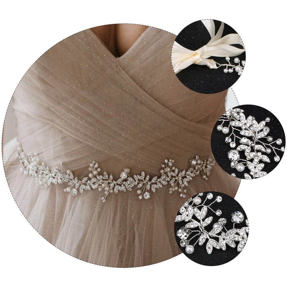 Wedding Dress Belts for Bride Bridesmaid Bridal Rhinestone