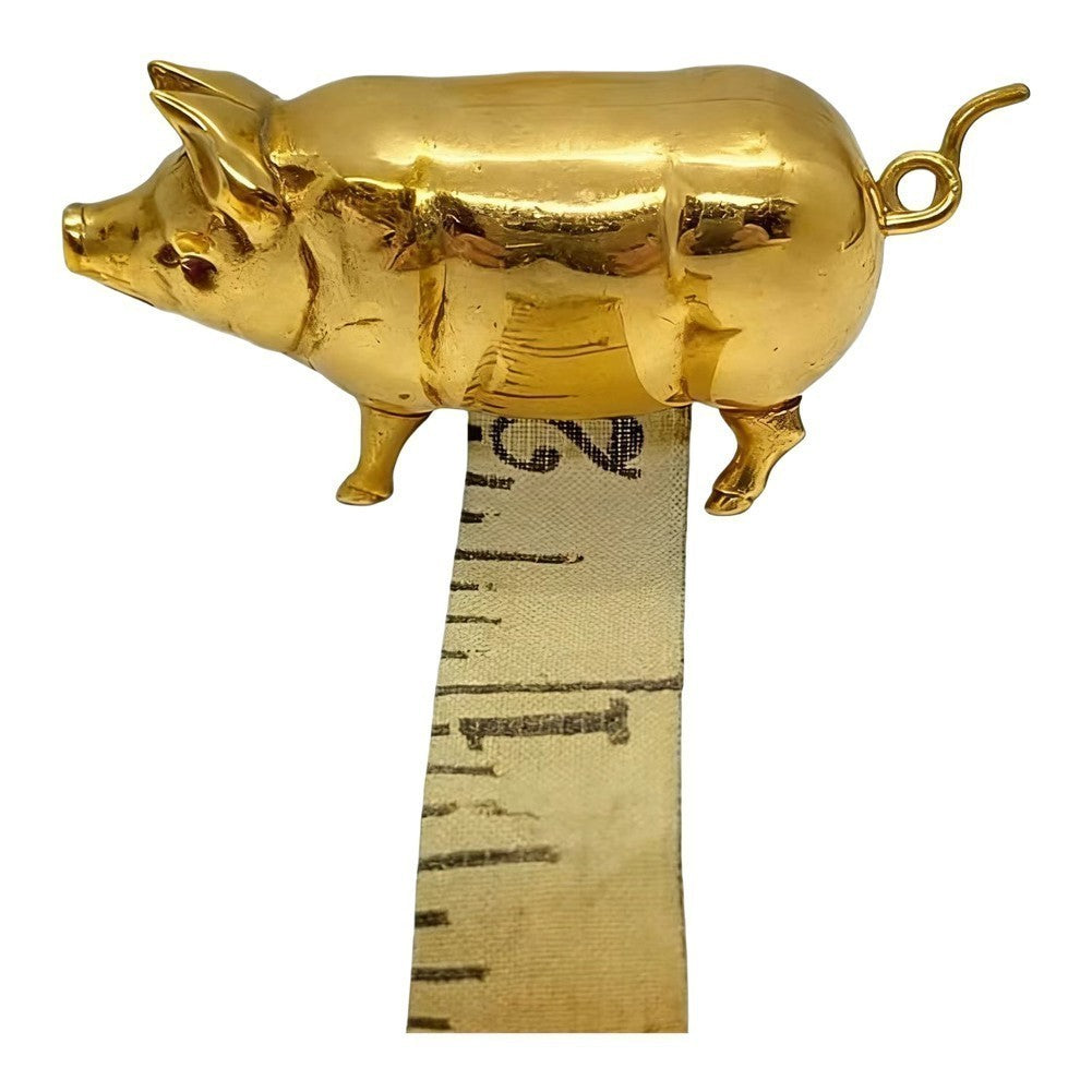 Sewing Quilting and Craft Projects Antique Style Pig For Mini Tape Measure