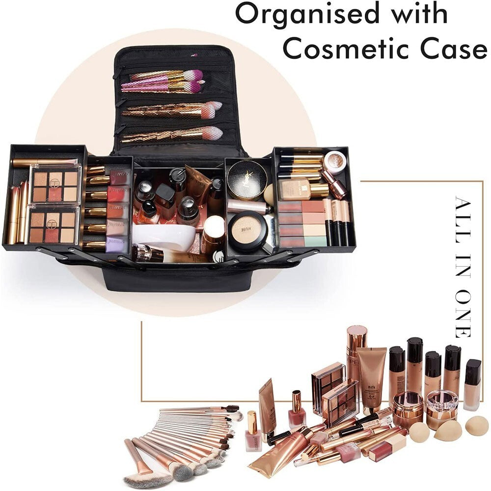 Extra Large Vanity Case Beauty Box Make up Jewelry Cosmetic Nail Tech Storage