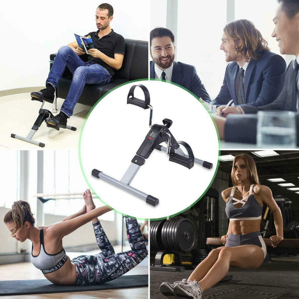 Mini Foldable Folding Exercise Bike for home use pedal sit down LCD Log calories