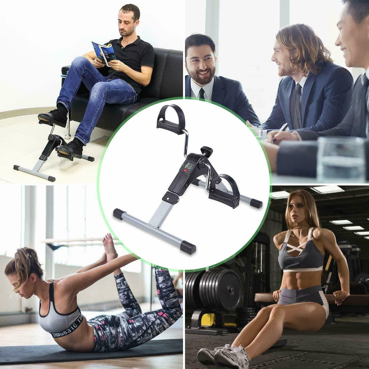Mini Foldable Folding Exercise Bike for home use pedal sit down LCD Log calories