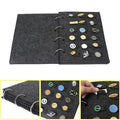 Felt Brooch Storage Book Metal Badge Chest Holder Box Pin Display Case Board