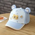 Children's Trendy Printed Lettering Cartoon Animal Semi-netted Brimmed Hat...