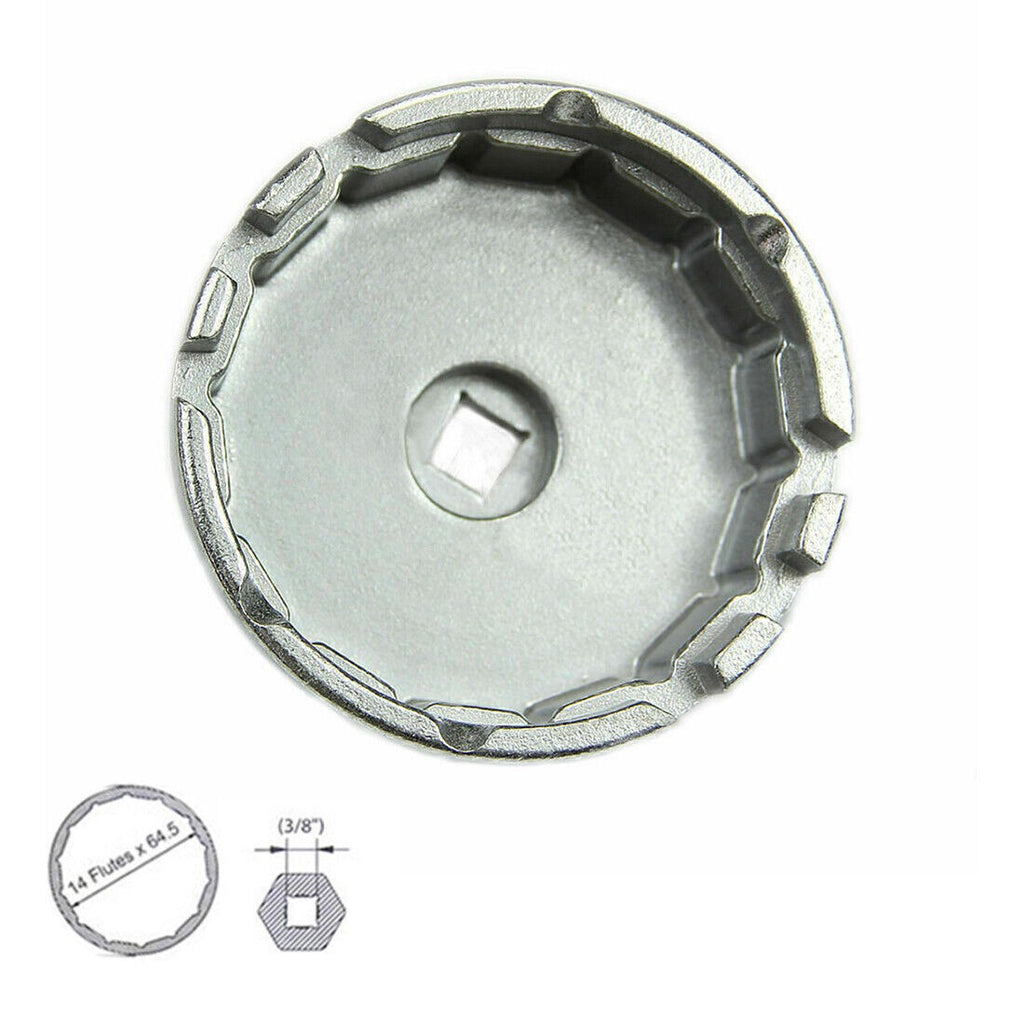 Oil Filter Housing Tool Remover Cap Wrench 14 Flutes 64.5mm For Toyota Prius