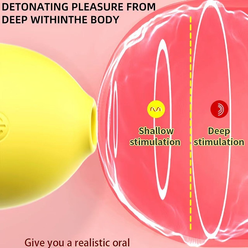 Lemon Suck Toy – Vacuum Clitoris Stimulator & Vibrator for Women w/ Lubricant