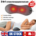 3-in-1 Electric Lumbar Support Pillow with Heat,Vibration &Traction,Waist Relief