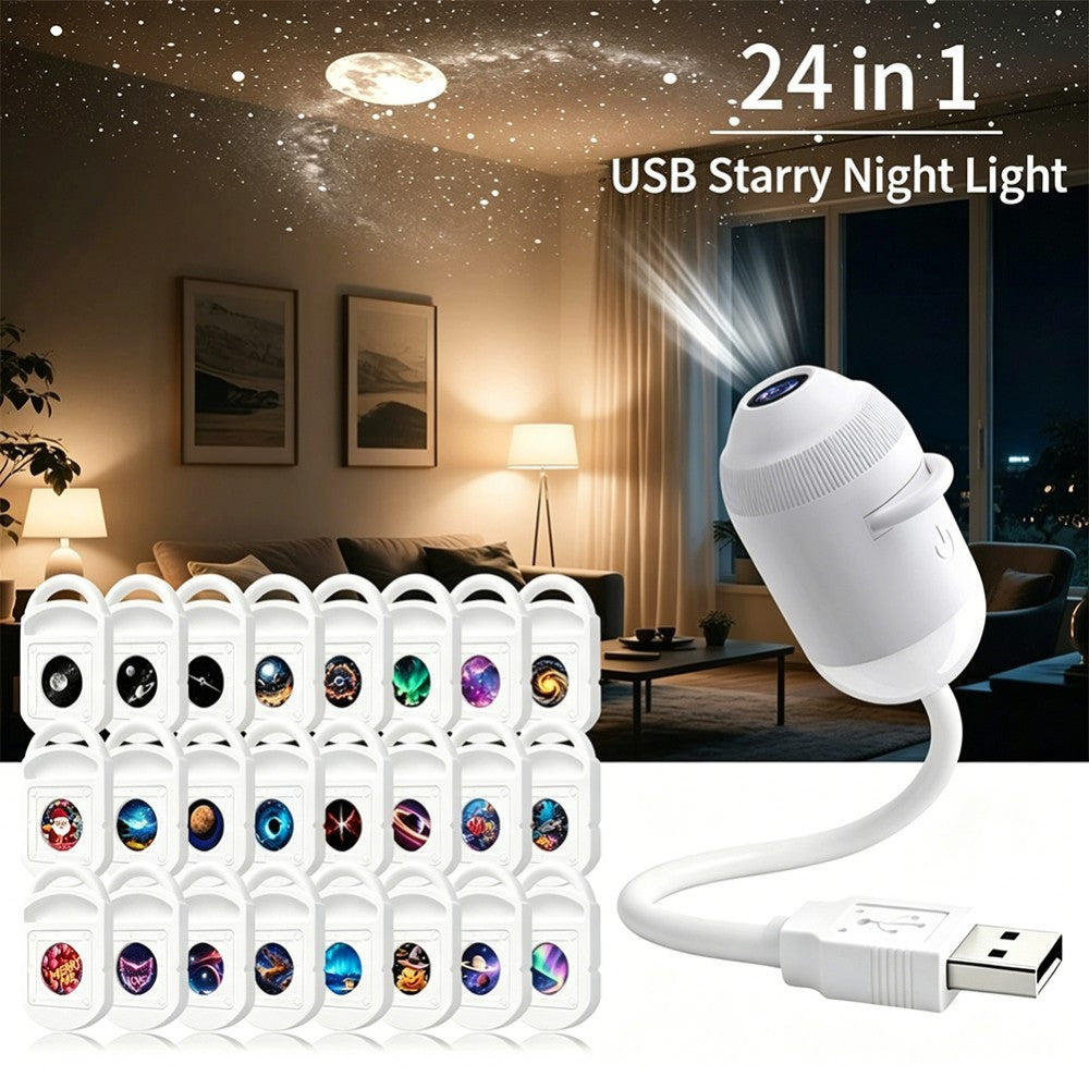 HD Smart Dynamic 5D Holographic Night Light Projector, Plug and Play Projector