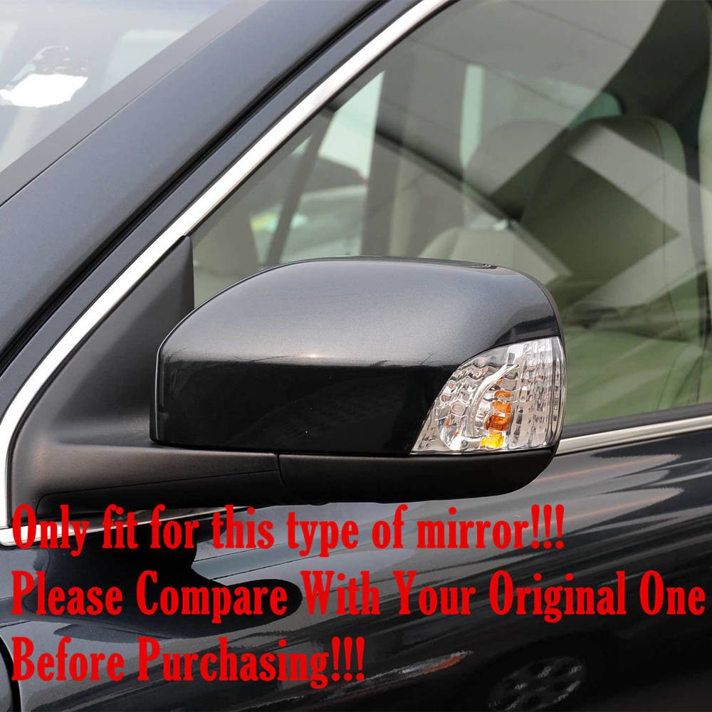 1 Pair Gloss Black Side Rearview Door Mirror Cover Cap For Volvo XC90 2007-2014