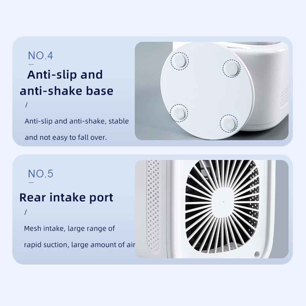 Compact Portable Air Conditioner Fan USB Air Cooler with Water Humidifier