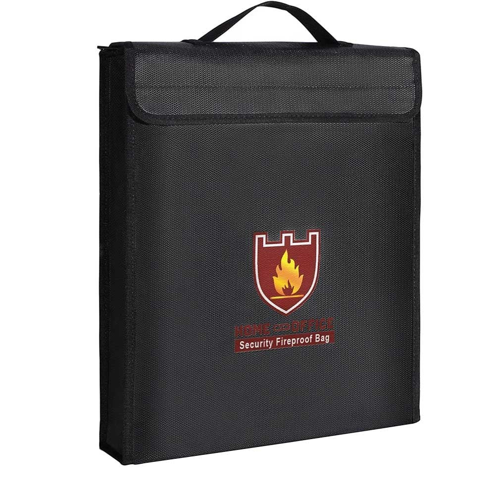 Fireproof Waterproof Document Bag Secret File Protect Pouch Money Safe Handbag