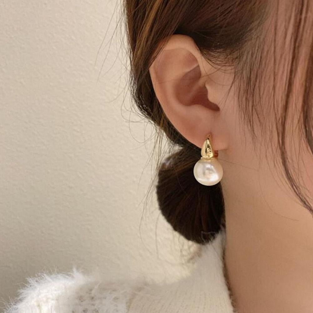 Elegant VINTAGE French Creator Earrings  Faux Pearl Trend Versatile Earring•