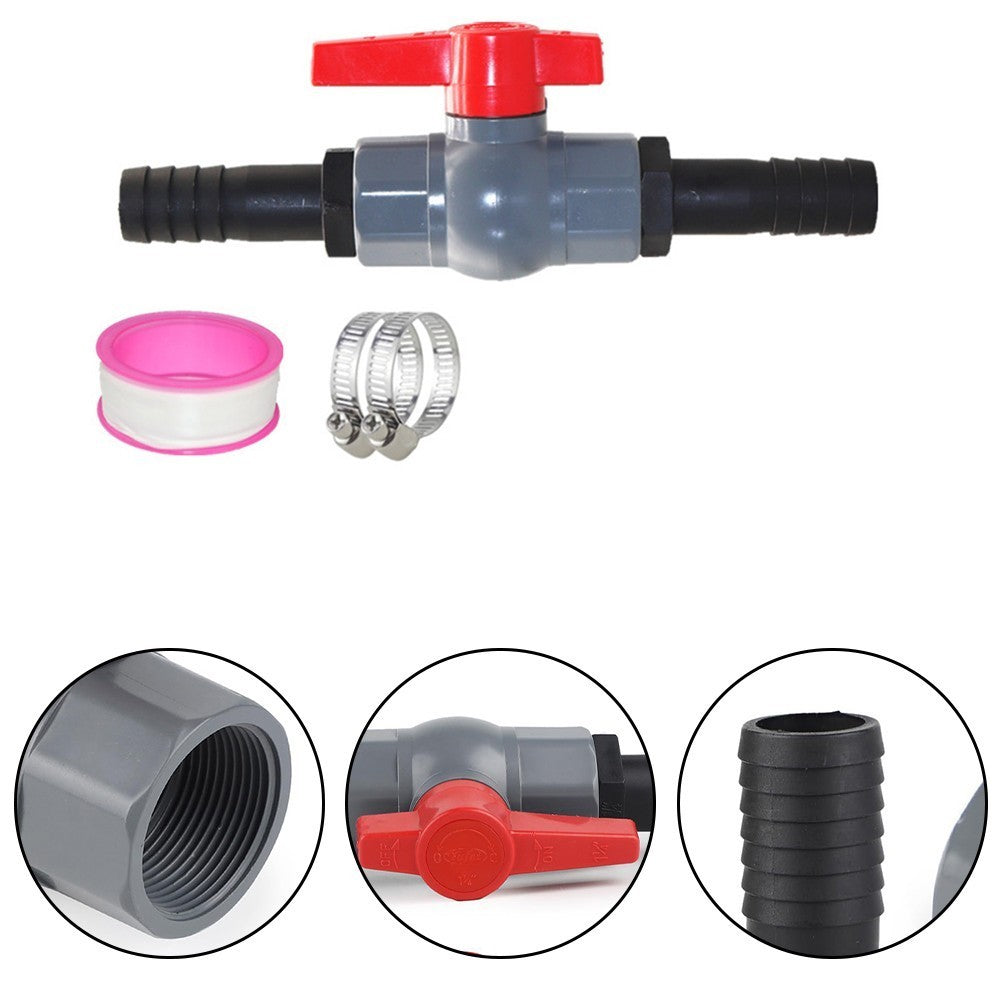 Dependable PVC Ball Valve with Barbed Hose Connector for Leak Free Operation