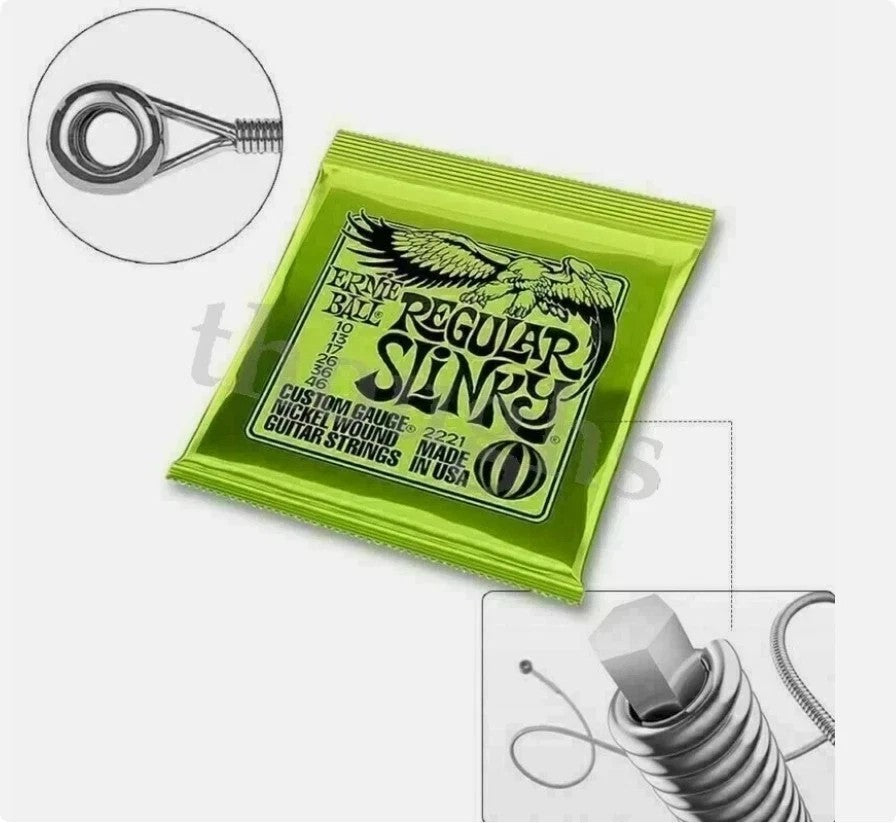 3Pack Ernie Ball Regular Slinky Nickel Wound Electric Guitar Strings 2221 10-46.