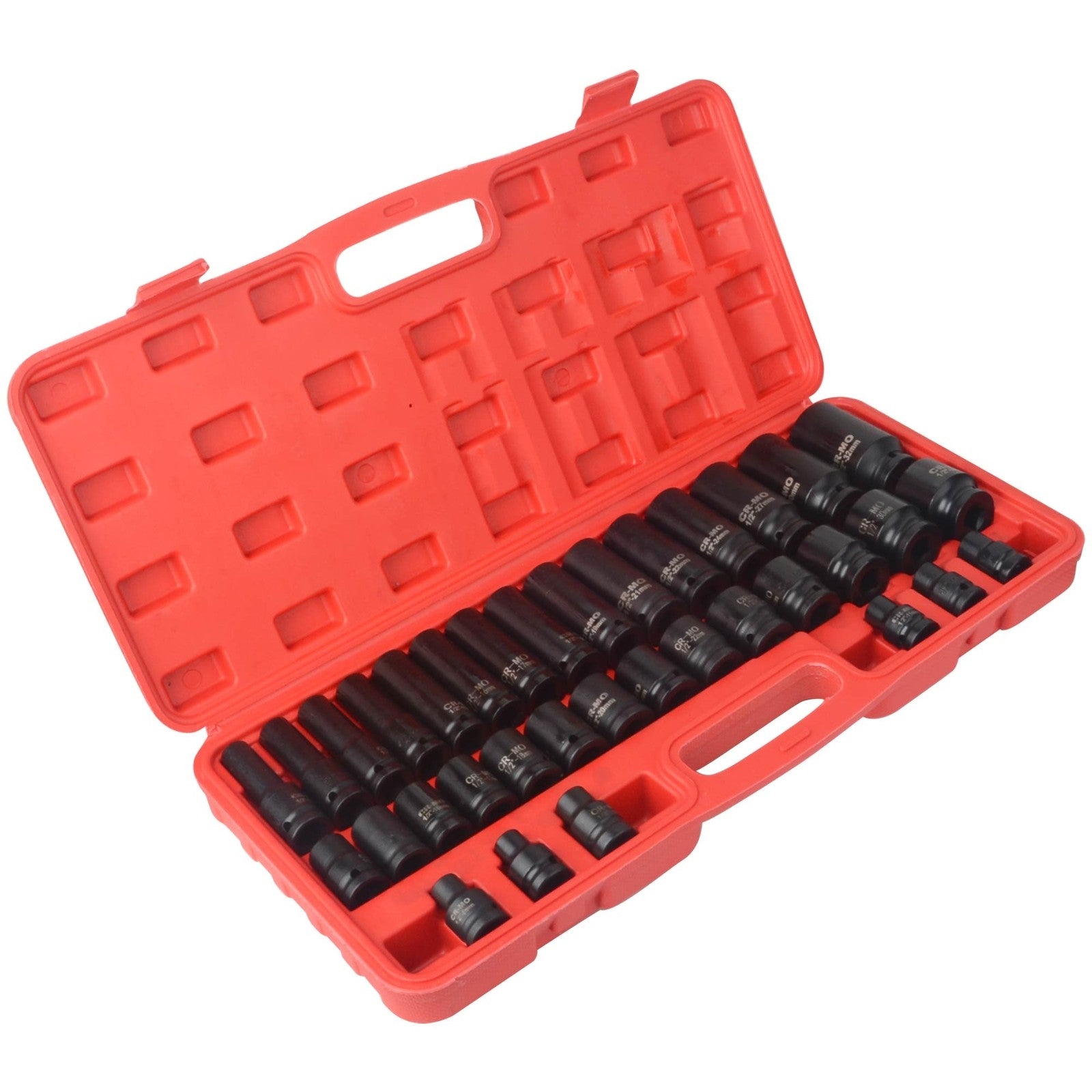 8-32mm 1/2" Sq Metric Drive Deep Impact Socket Tool Set Garage UK