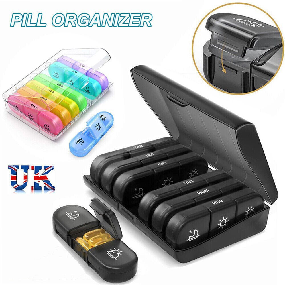 Storage 7Day Weekly Container Organizer Pill Box Dispenser Medicine Tablet Case