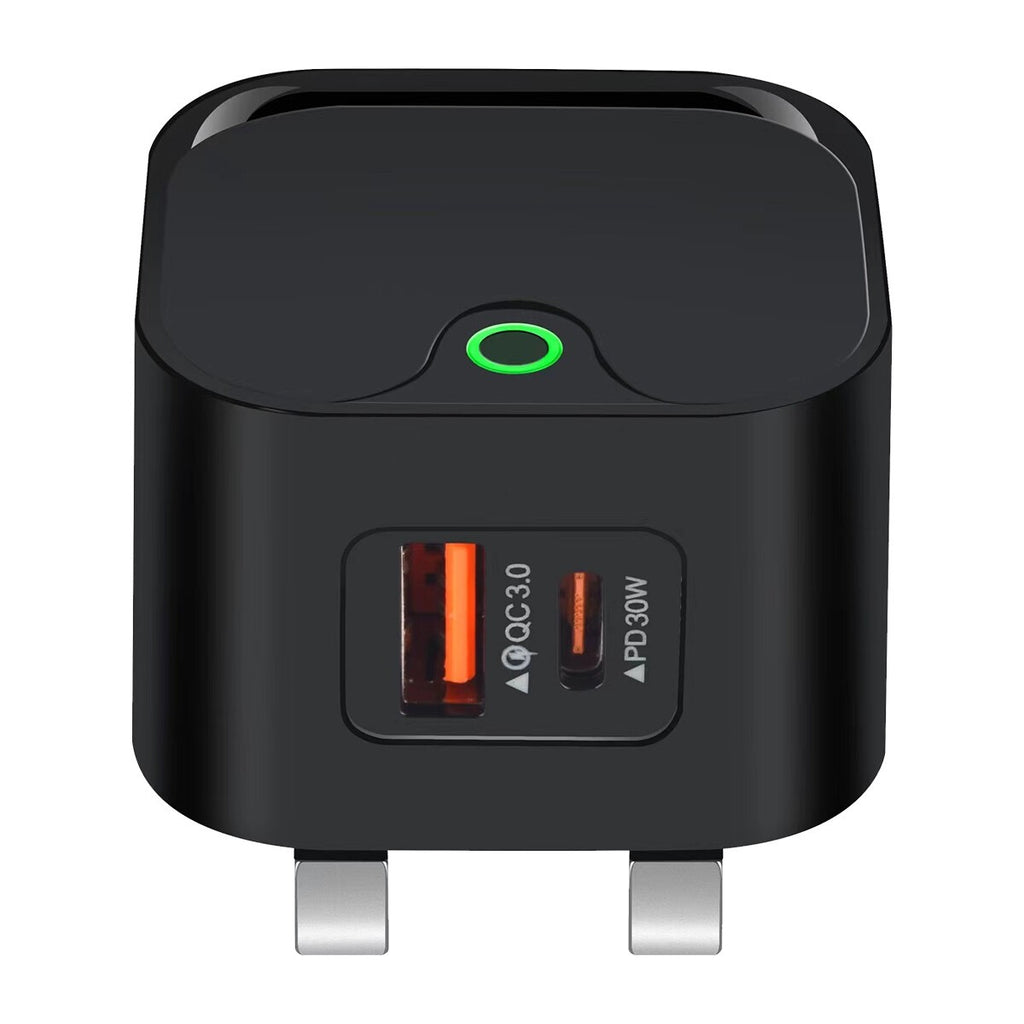 30W Dual PD Type USB-C Fast Charger for iPhone 13 12 11 14 Pro Max Plus UK Plug