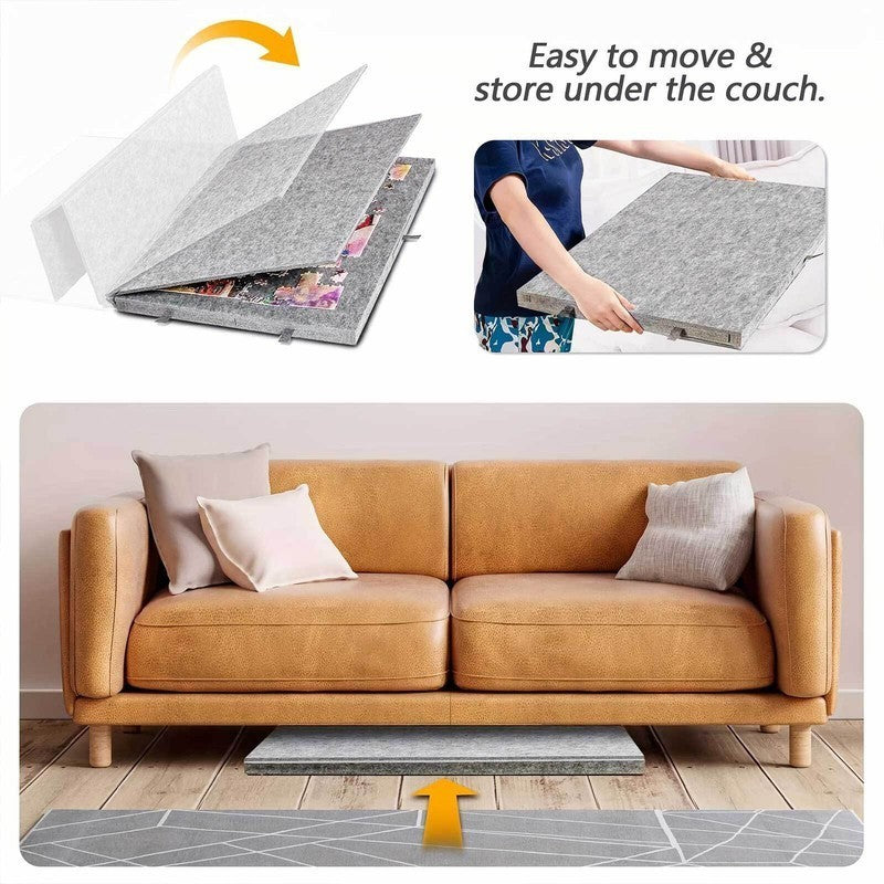 1000pcs Puzzle Board Portable Puzzle Storage Table w/ 6 Slid Drawer Felt Jigsaw