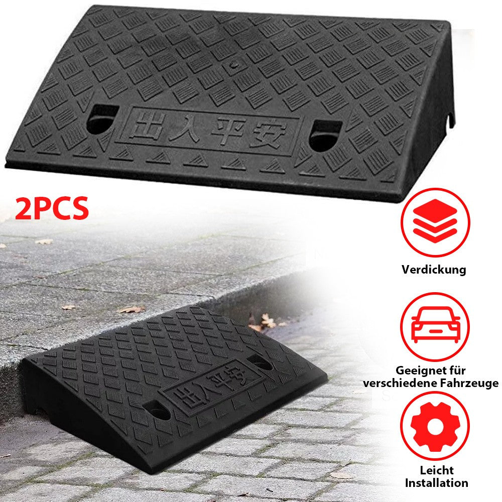 2X 50cm Heavy Duty Rubber Kerb Ramps for HGV Caravans Lorry Car Truck Wheelchair