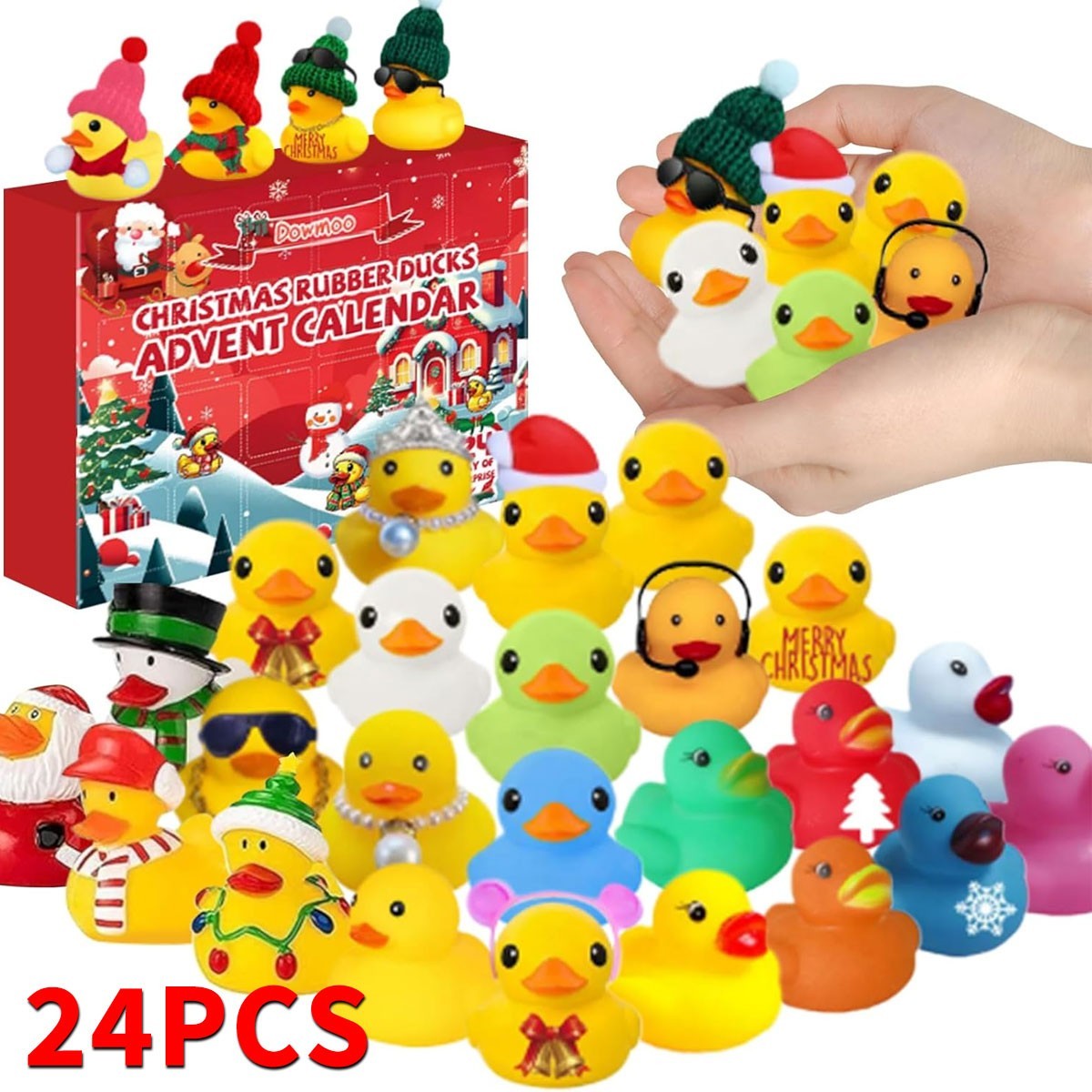 Rubber Duck Advent Calendars 2026-24 Days Christmas Countdown Calendar Xmas Gift