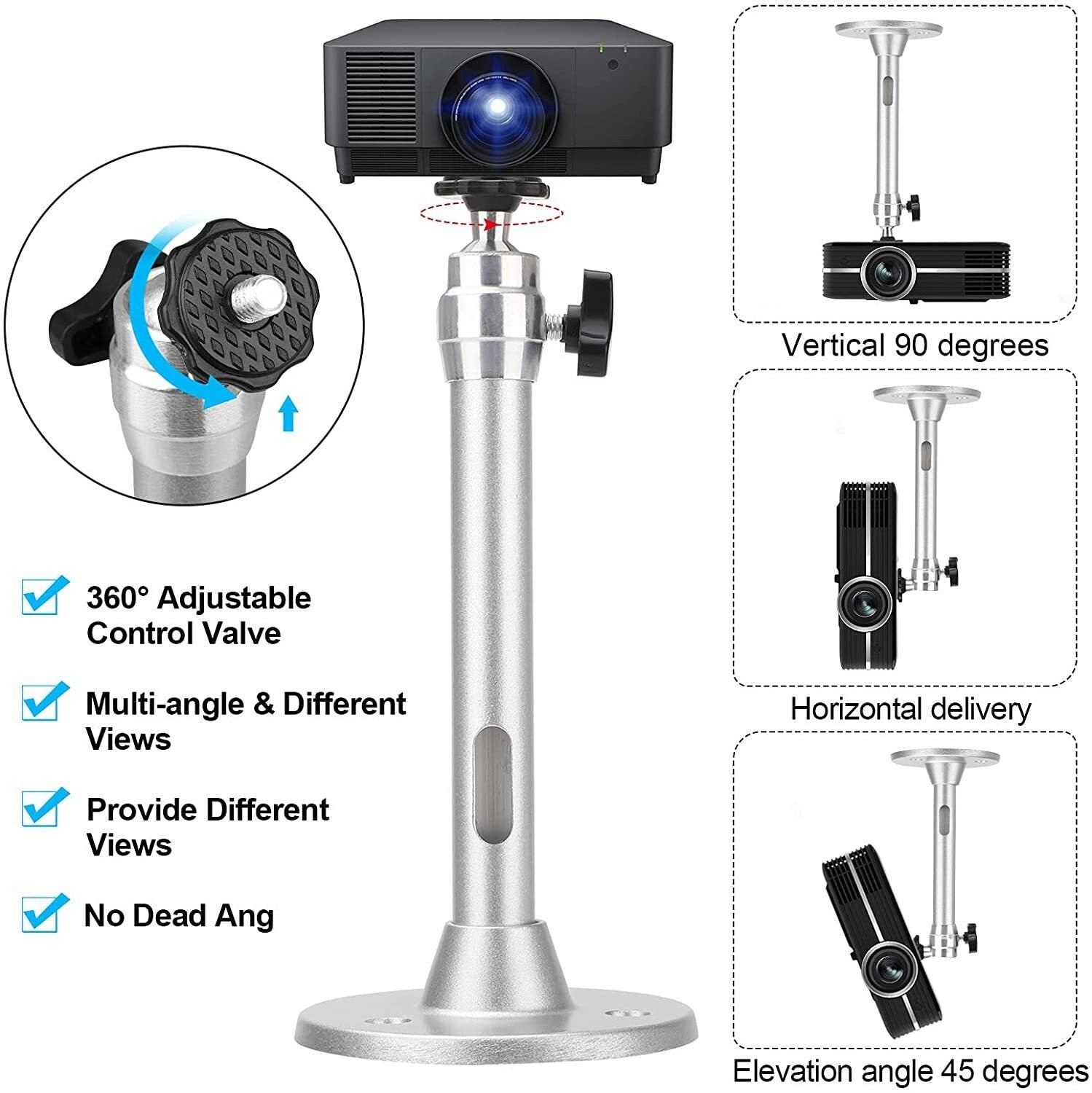 Mini Ceiling Wall Projector Mount Stand Universal Bracket Holder Tilt & Swivel