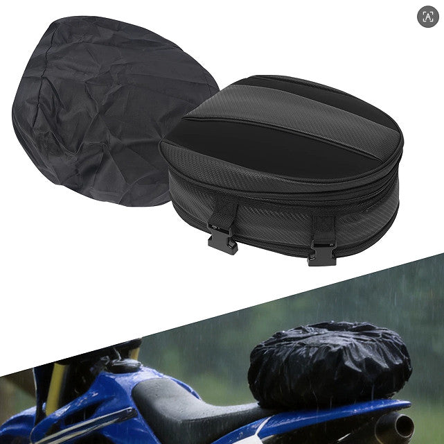 Motorcycle Tail Bag Waterproof Luggage Seat Bag Motorbike Saddle Bag Black UK