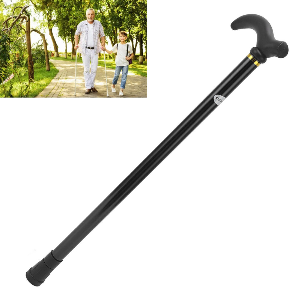 (Black)Adjustable Walking Stick All Terrain Walking Cane For Men Women UK
