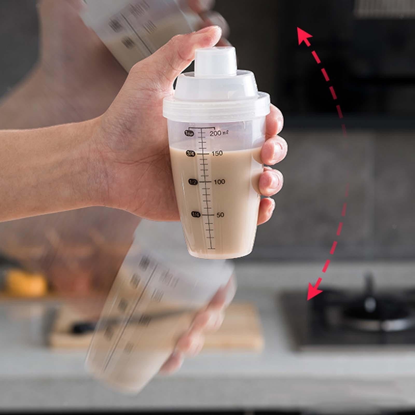 Protein Shaker Bottle Clear Small Mixing Cup Portable Blender Bottles Drink