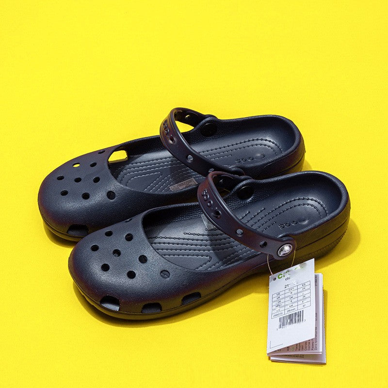 UK Ladies Ballet CrocsSandal Clogs Lightweight Beach Slip Slipper Holiday Size