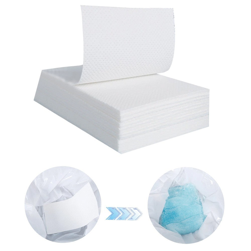 Pack of 40 Commode Liners with Absorbent Pad Odorless Disposable Bags Universal