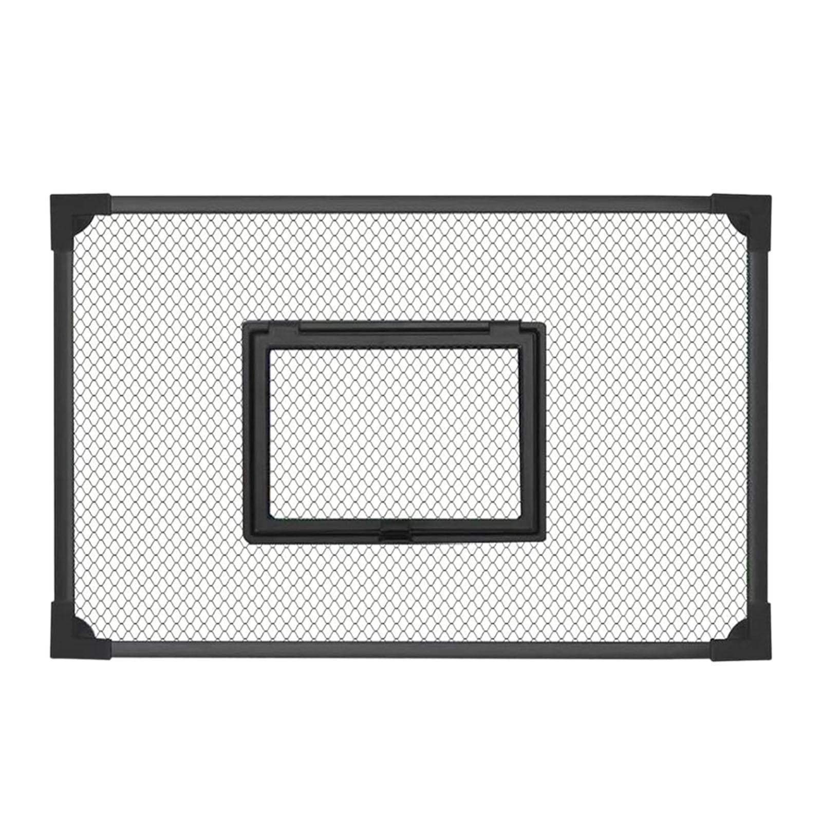 Fish Tank Lid Self Assembly Anti Jump Net Cover Magnetic Black Aquarium Hood
